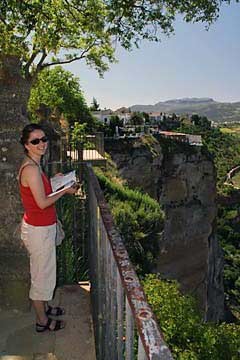 Conny an der Paseo de los Ingleses in Ronda