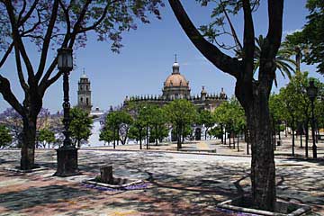 Blick auf die Kathedrale von Jerez de la Frontera