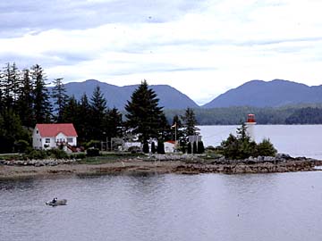 Ein Haus an der Küste bei Prince Rupert