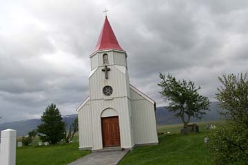 Kirche beim Grassoden-Hof Glaumbaer, Nordisland