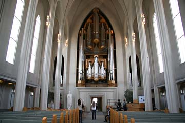 Orgel in der Hallgrimskirche in Reykjavik, Südwestisland