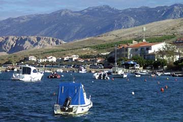 am Hafen in Pag, Insel Pag, Kroatien