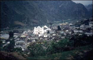 das Dorf Zunil bei Quetzaltenangom Guatemala