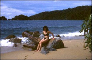 am Coral Bay Strand auf Pangkor, Westmalaysia