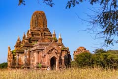 Eine antike und gut erhaltene Pagode der Tempelstätte Bagan