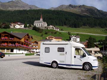 unser Wohnmobil in Rain bei Taufers