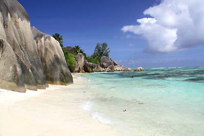 Der Traumstrand Anse Source d'Argent auf la Digue