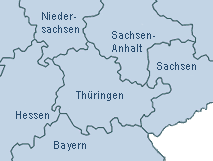 Landkarte Freistaat Thüringen