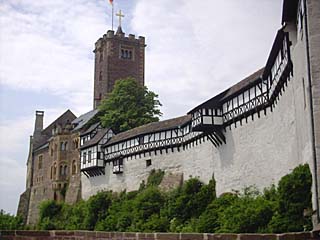 die Wartburg oberhalb von Eisenach, Thüringen