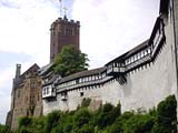 die Wartburg bei Eisenach in Thüringen im Osten von Deutschland