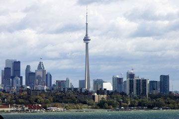Skyline von Toronto in Ontario, Kanada