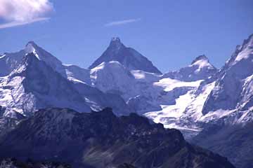 Ausblick vom Illhorn, Wallis, Schweiz